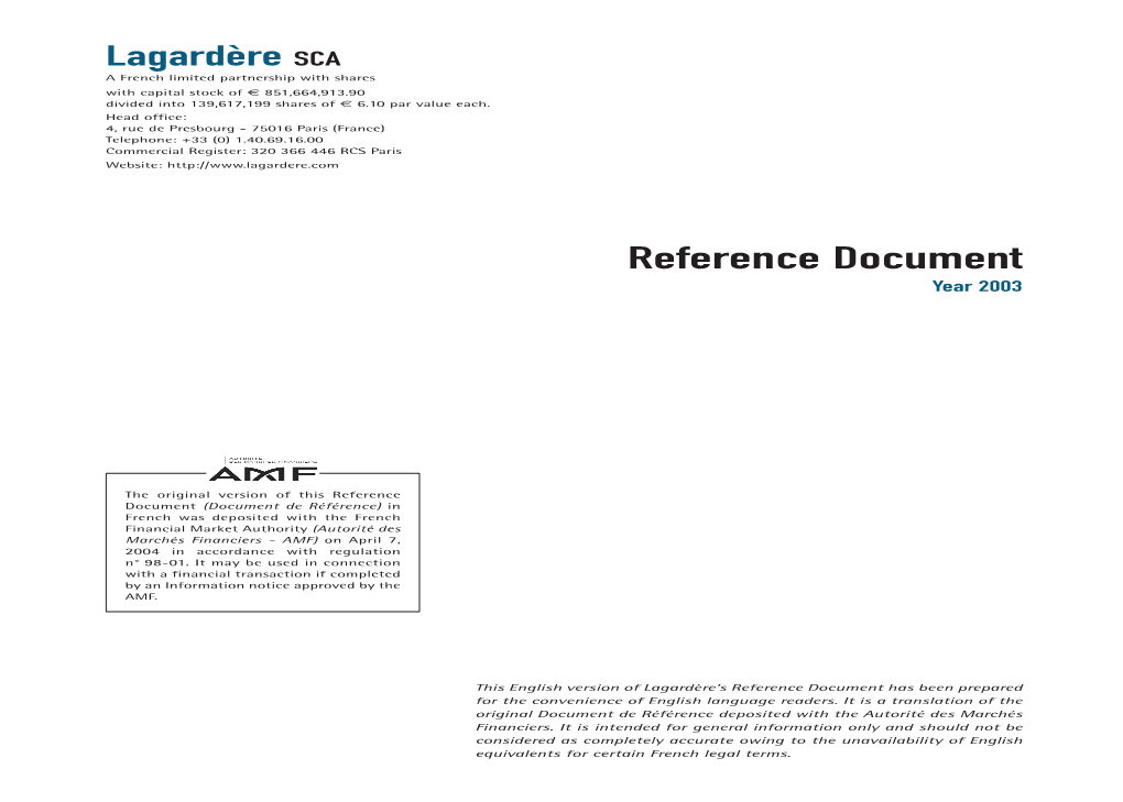 Reference Document 2003 Docref03a -Part 0 26/04/04 19:41 Page 3