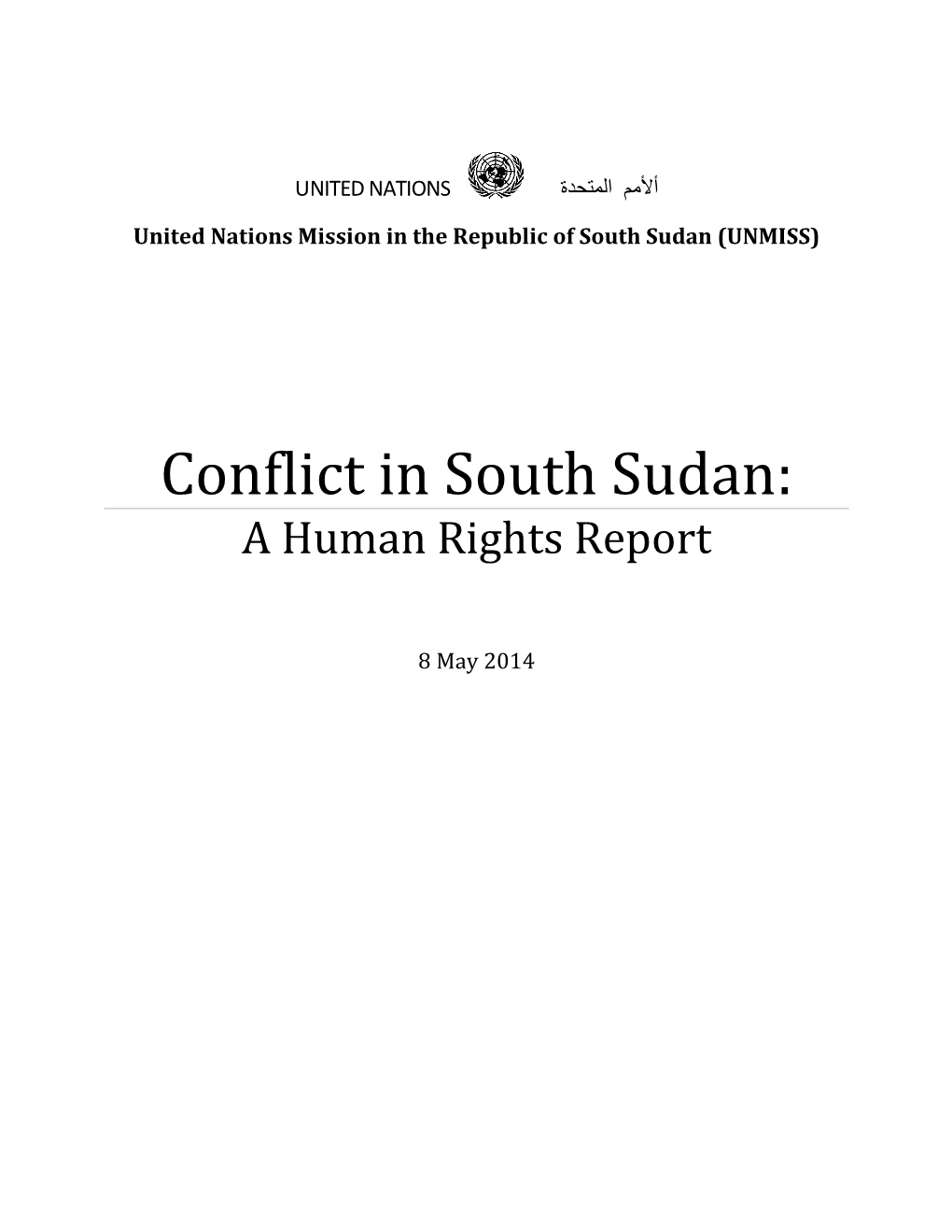 Conflict in South Sudan: a Human Rights Report