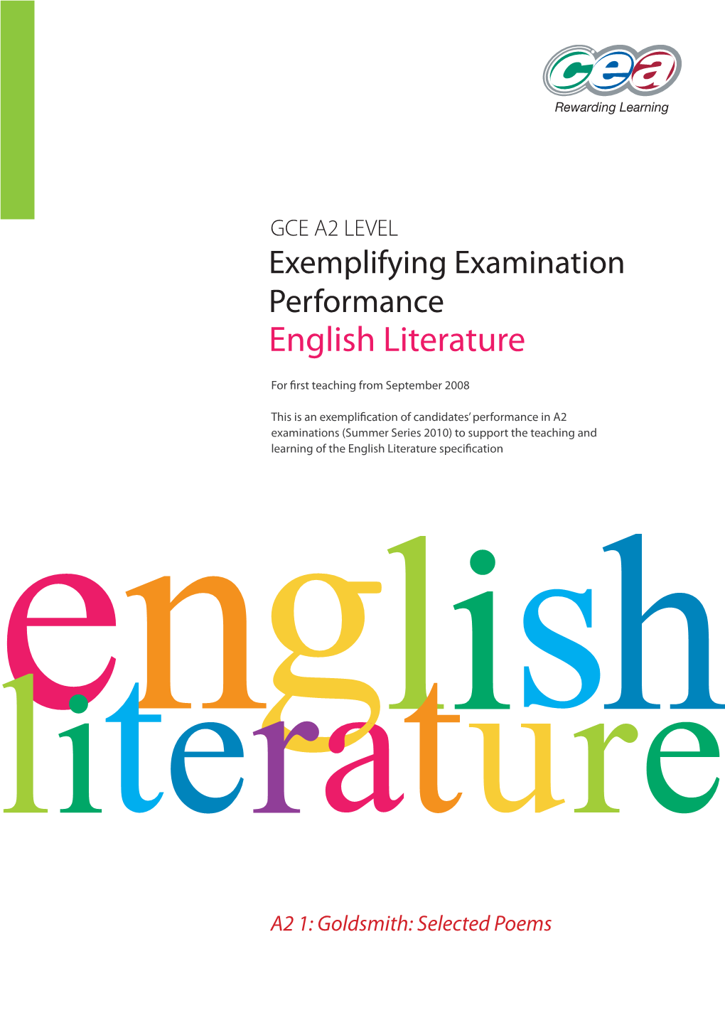 Exemplifying Examination Performance English Literature