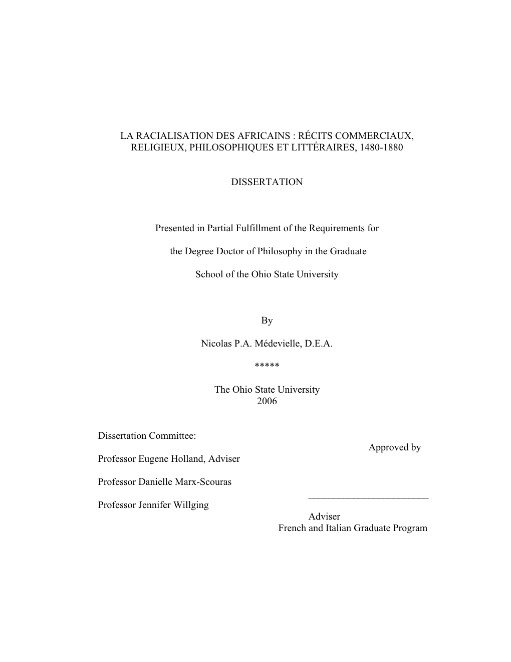 La Racialisation Des Africains : Récits Commerciaux, Religieux, Philosophiques Et Littéraires, 1480-1880