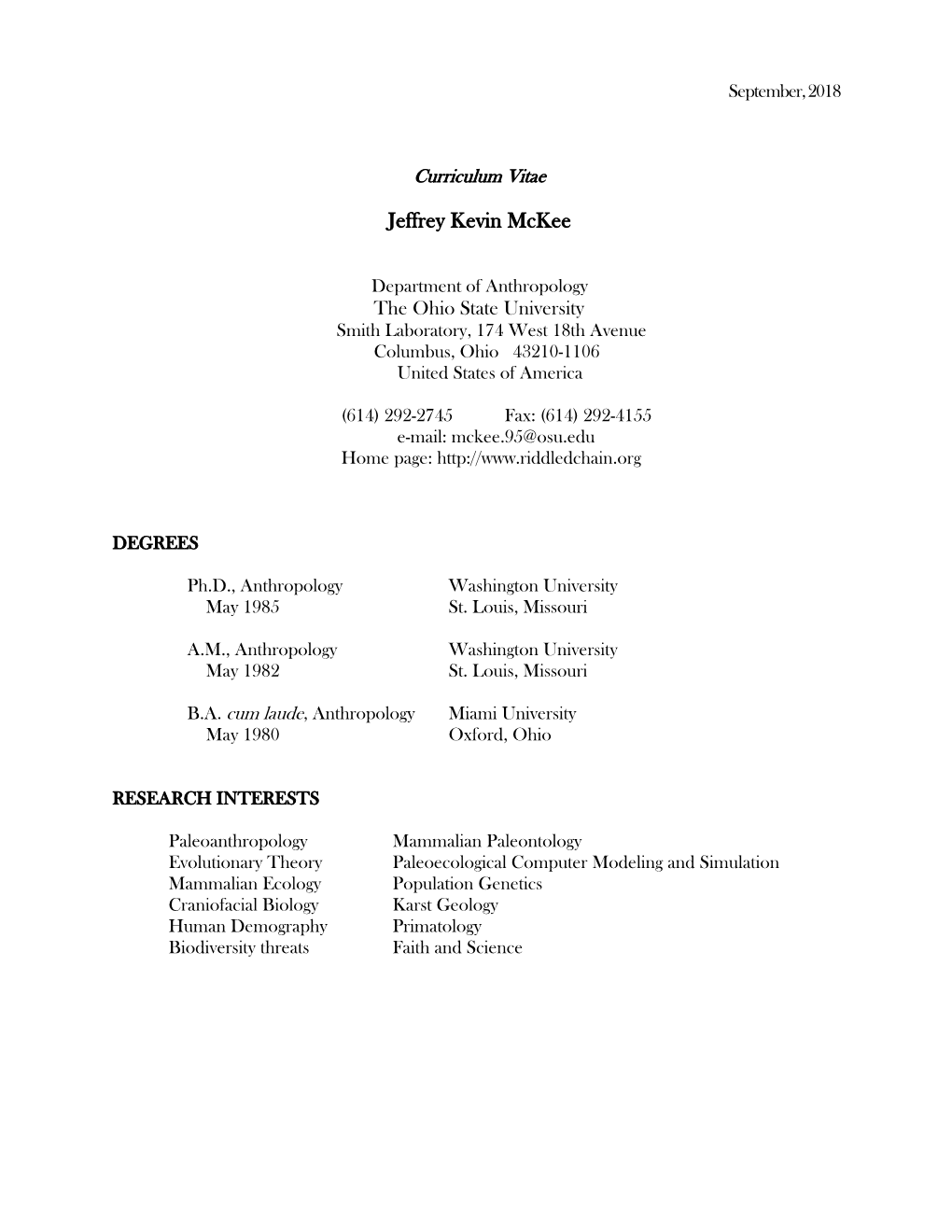 Mckee Cv.Pdf