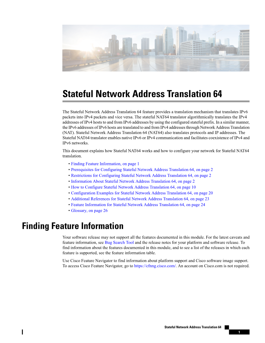 Stateful Network Address Translation 64