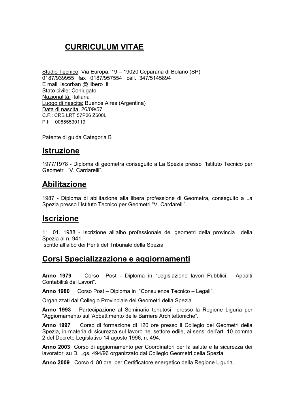 Curriculum Vitae