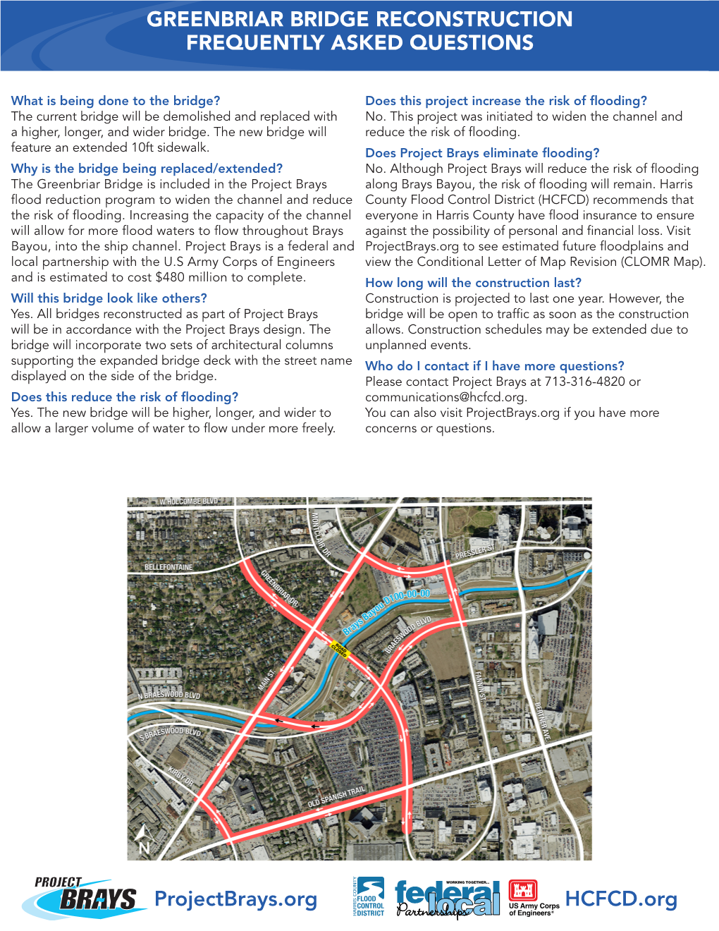 Greenbriar Bridge Reconstruction Frequently Asked Questions