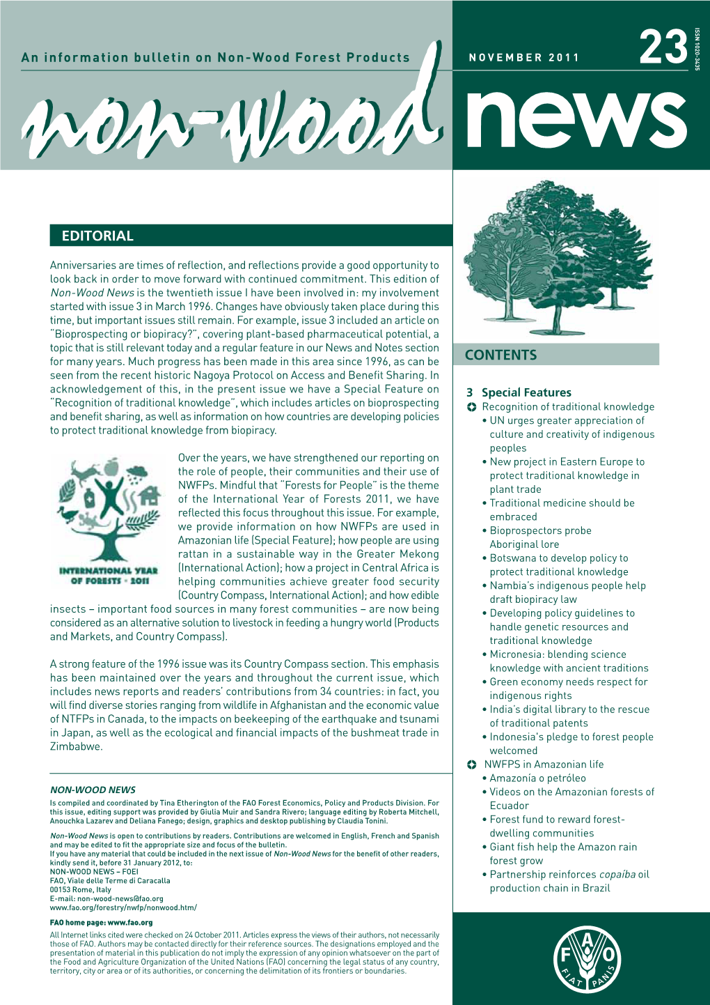 Non-Woodnon-Wood Information Bulletin on Non-Wood Forest Products NOVEMBER 2011 23