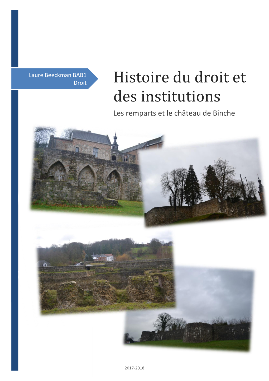 Histoire Du Droit Et Des Institutions Les Remparts Et Le Château De Binche