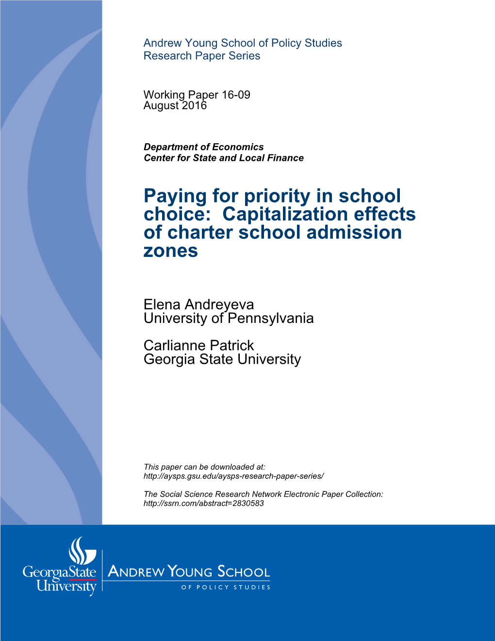 Paying for Priority in School Choice: Capitalization Effects of Charter School Admission Zones