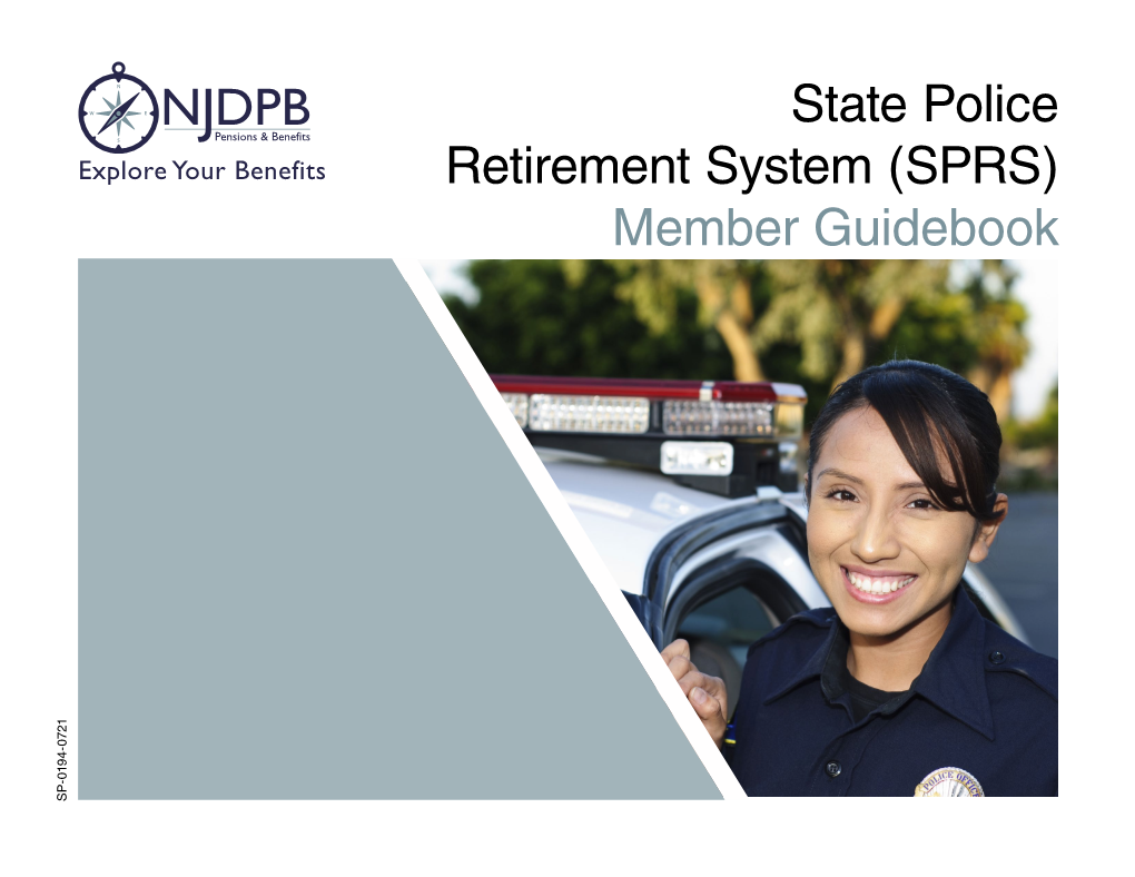 State Police Retirement System (SPRS) Member Guidebook