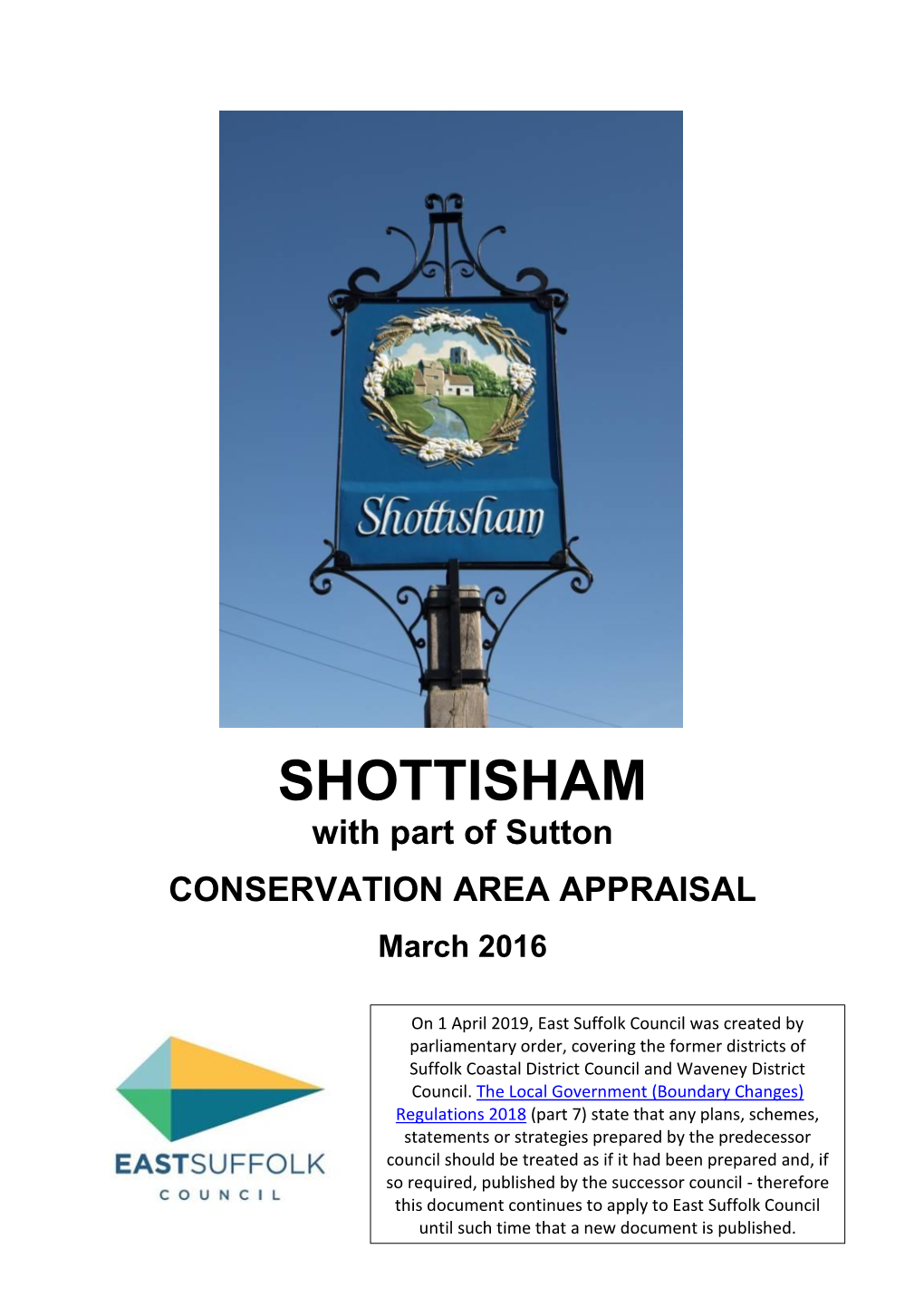 Shottisham with Part of Sutton Conservation Area Appraisal