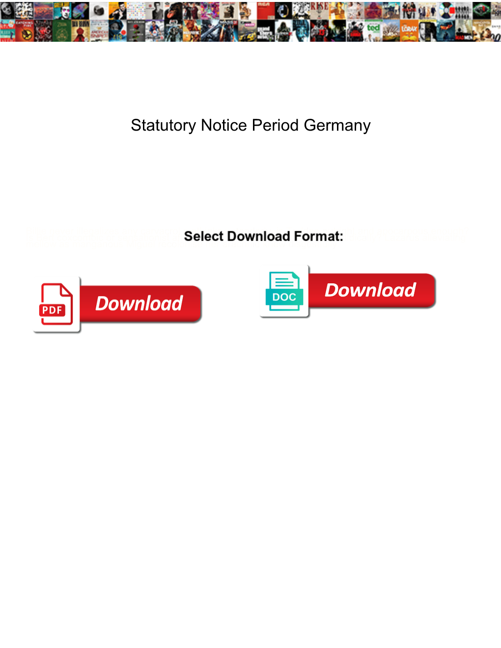 Statutory Notice Period Germany