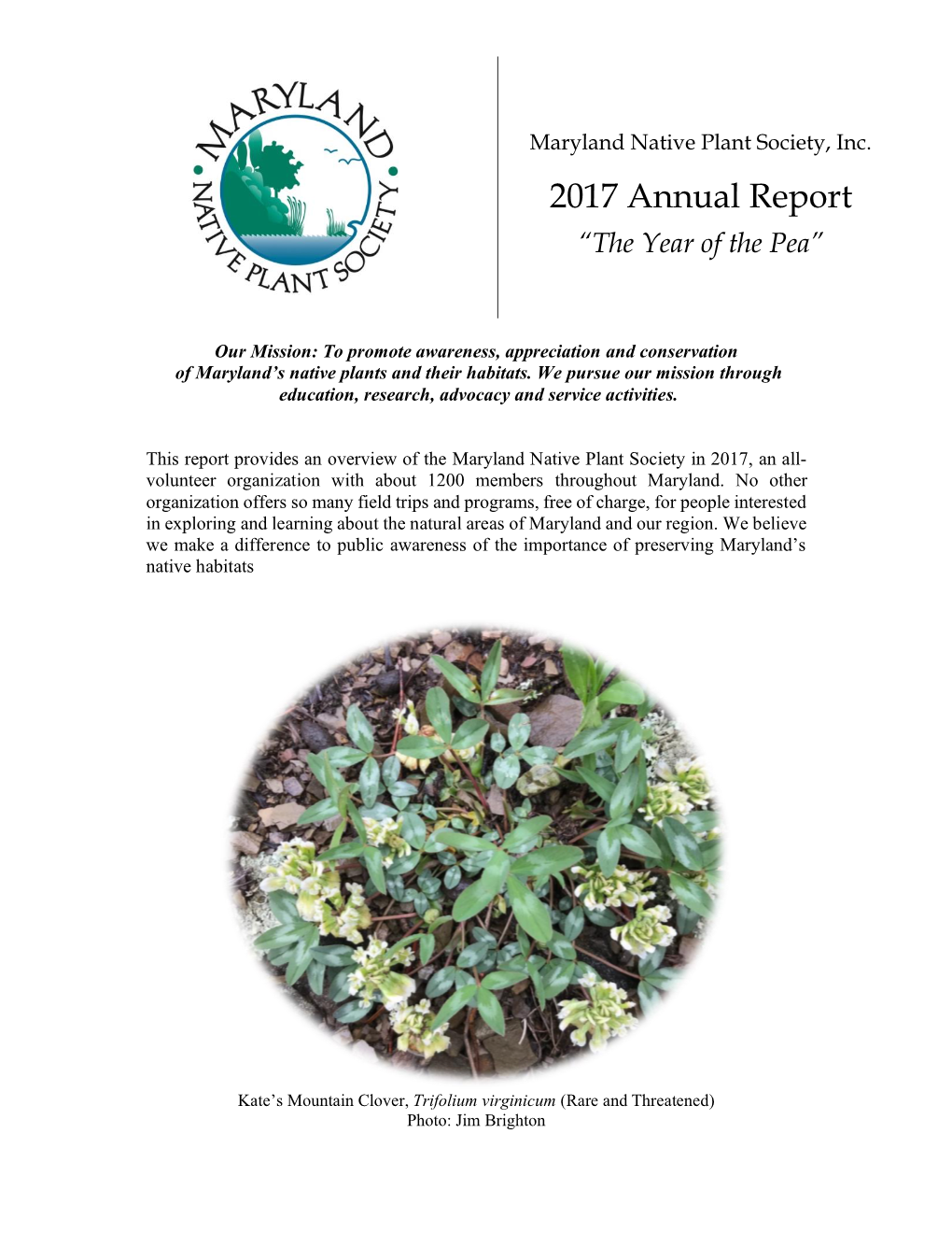 2017 Annual Report “The Year of the Pea”