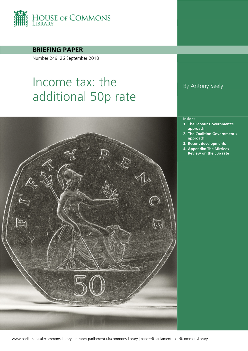 Income Tax: the by Antony Seely