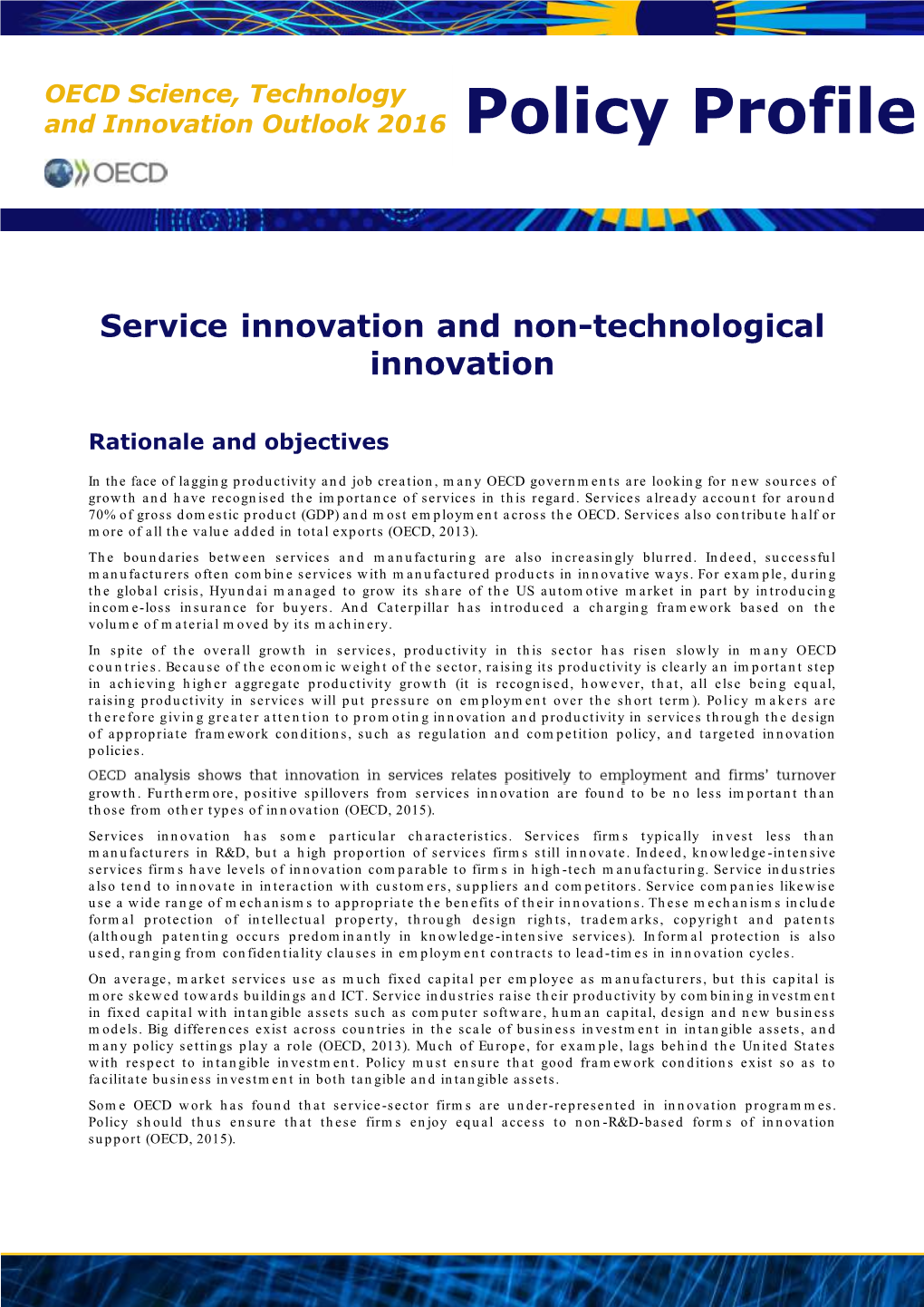 Service Innovation and Non-Technological Innovation