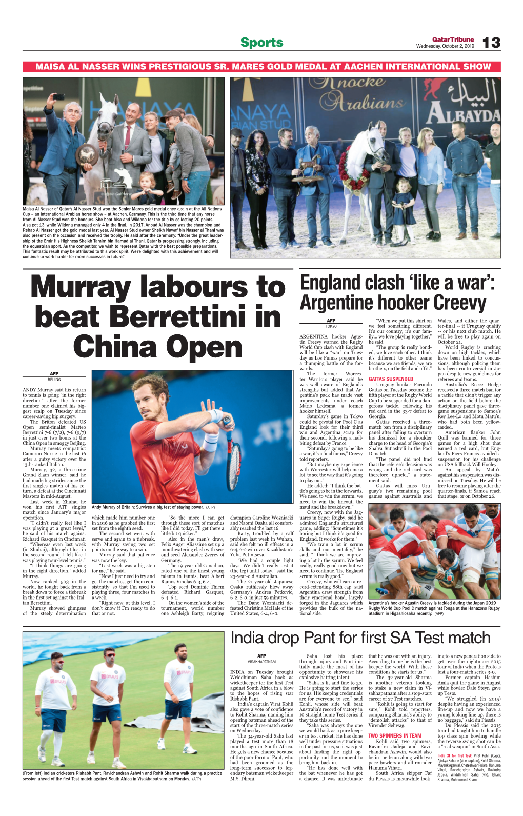 Murray Labours to Beat Berrettini in China Open