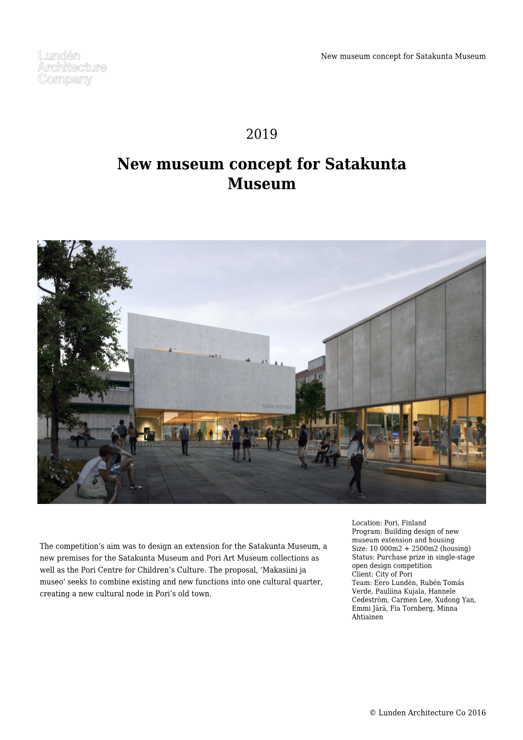 New Museum Concept for Satakunta Museum