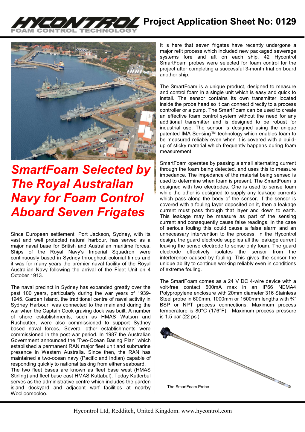 Smartfoam Selected by the Royal Australian Navy for Foam Control Aboard Seven Frigates