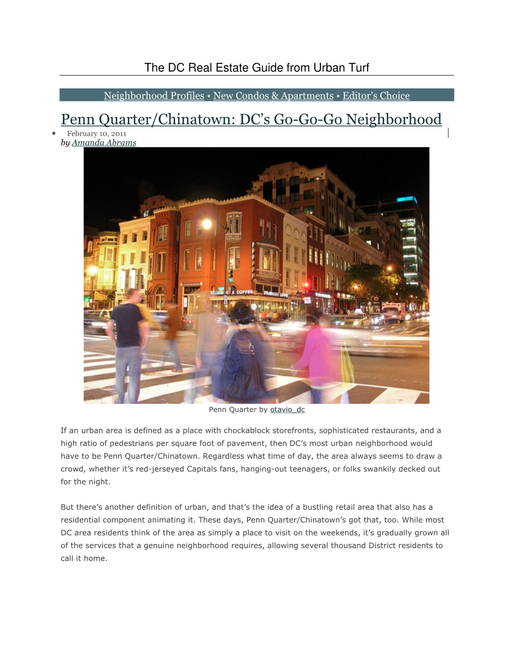 Penn Quarter/Chinatown: DC's Go-Go-Go Neighborhood