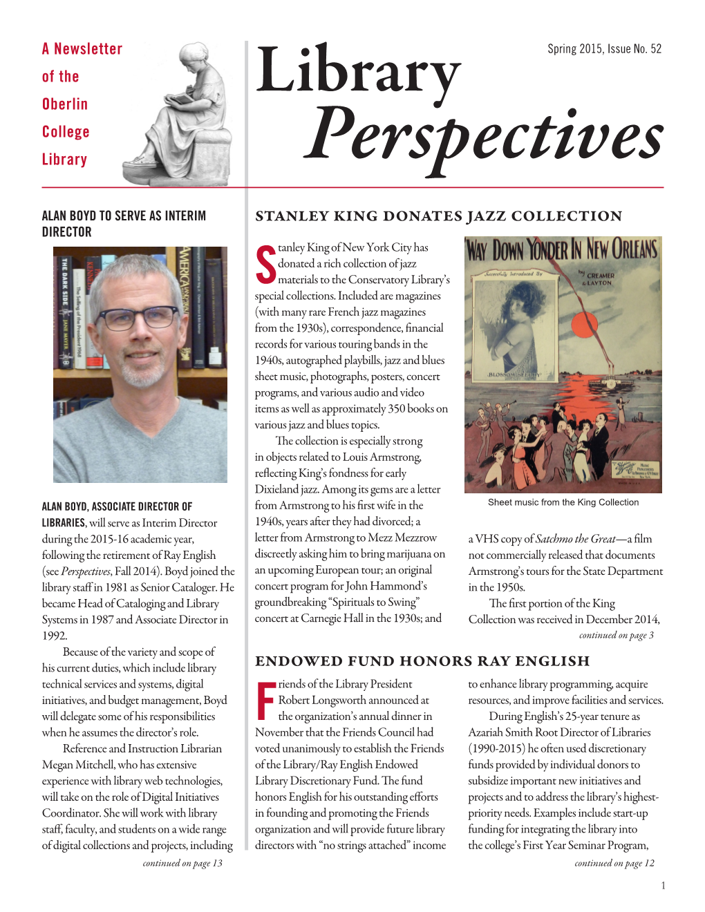 Spring Edition of Its Library Perspectives