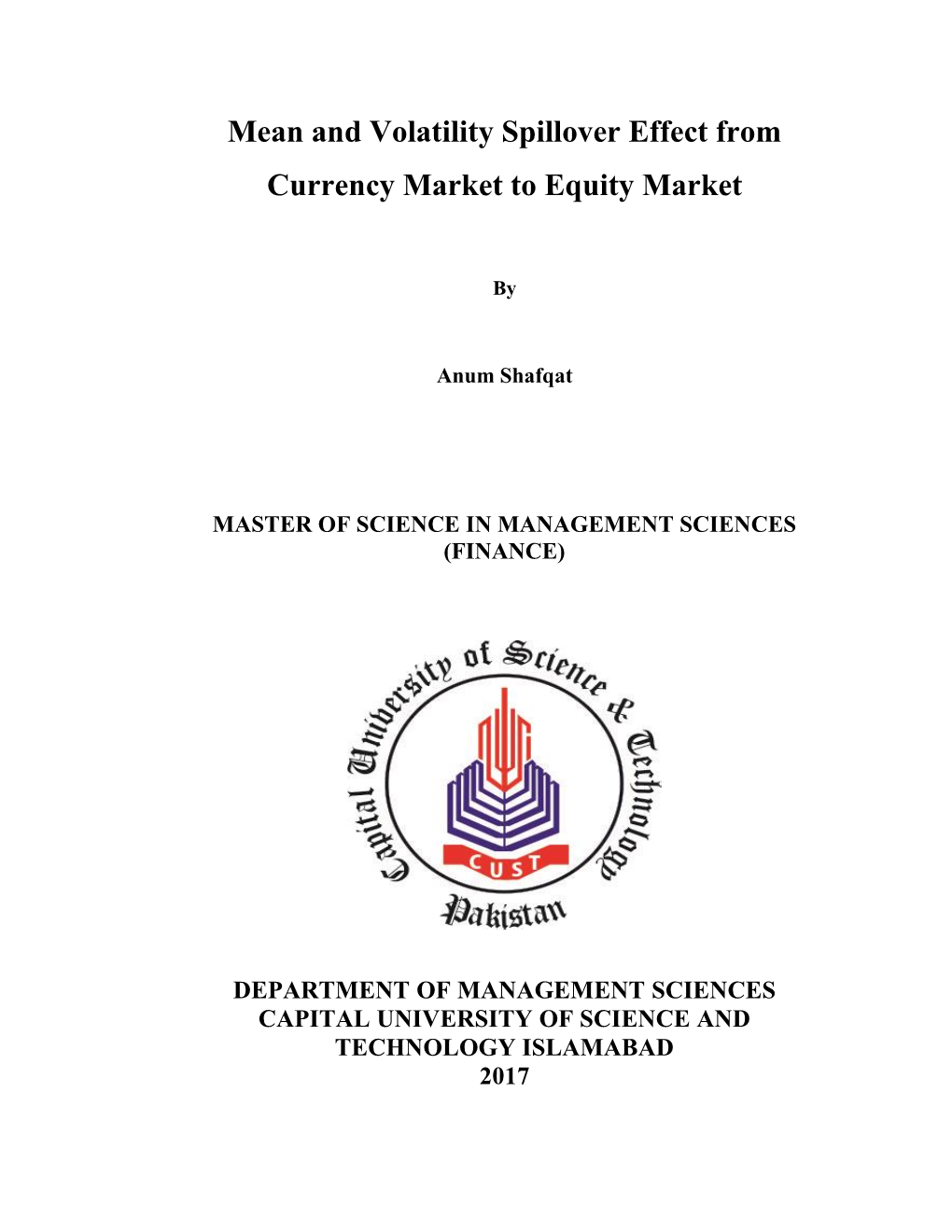 Mean and Volatility Spillover Effect from Currency Market to Equity Market