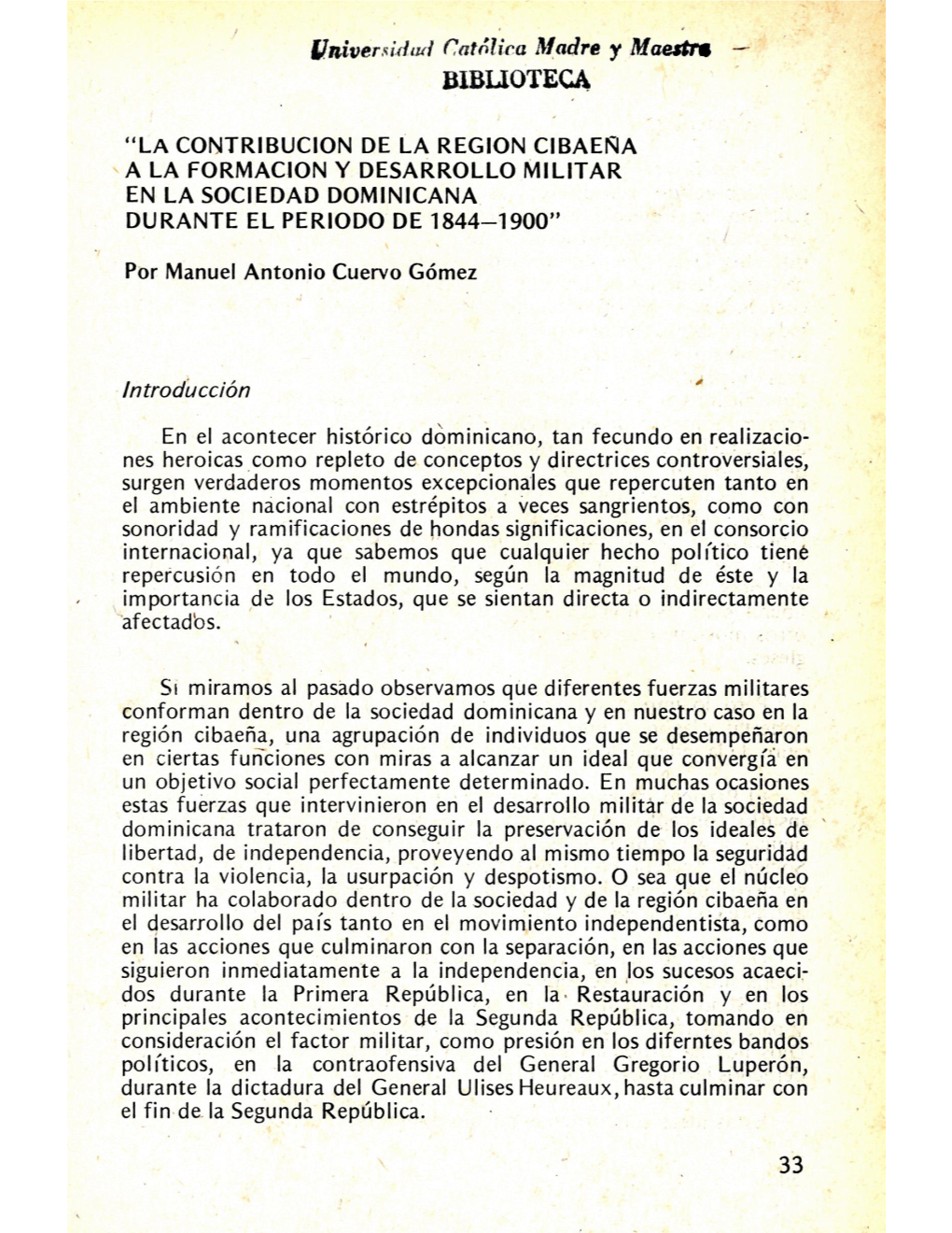 Báez, Quienes Se Convierten Y Polarizan El Escenario Poi Ítico De Este Per(Odo De La Primera República