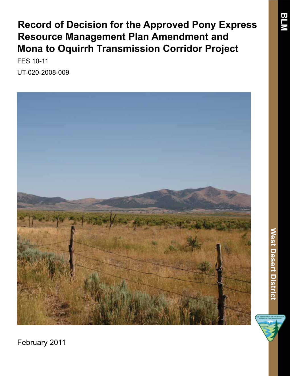 Mona to Oquirrh Record of Decision.Pdf