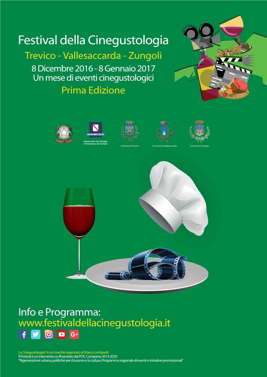 Festival Della Cinegustologia Trevico - Vallesaccarda - Zungoli 8 Dicembre 2016 - 8 Gennaio 2017 Un Mese Di Eventi Cinegustologici Prima Edizione