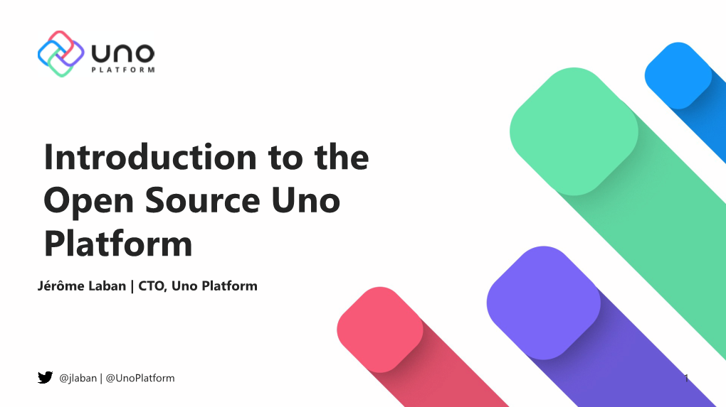 Introduction to the Open Source Uno Platform