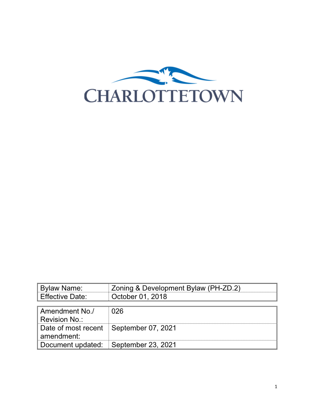 City of Charlottetown Zoning and Development By-Law, and May Be Referred to As the Zoning By-Law