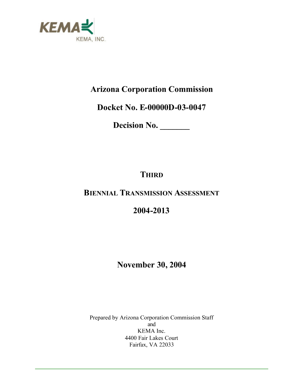 BTA 2004 Final Report