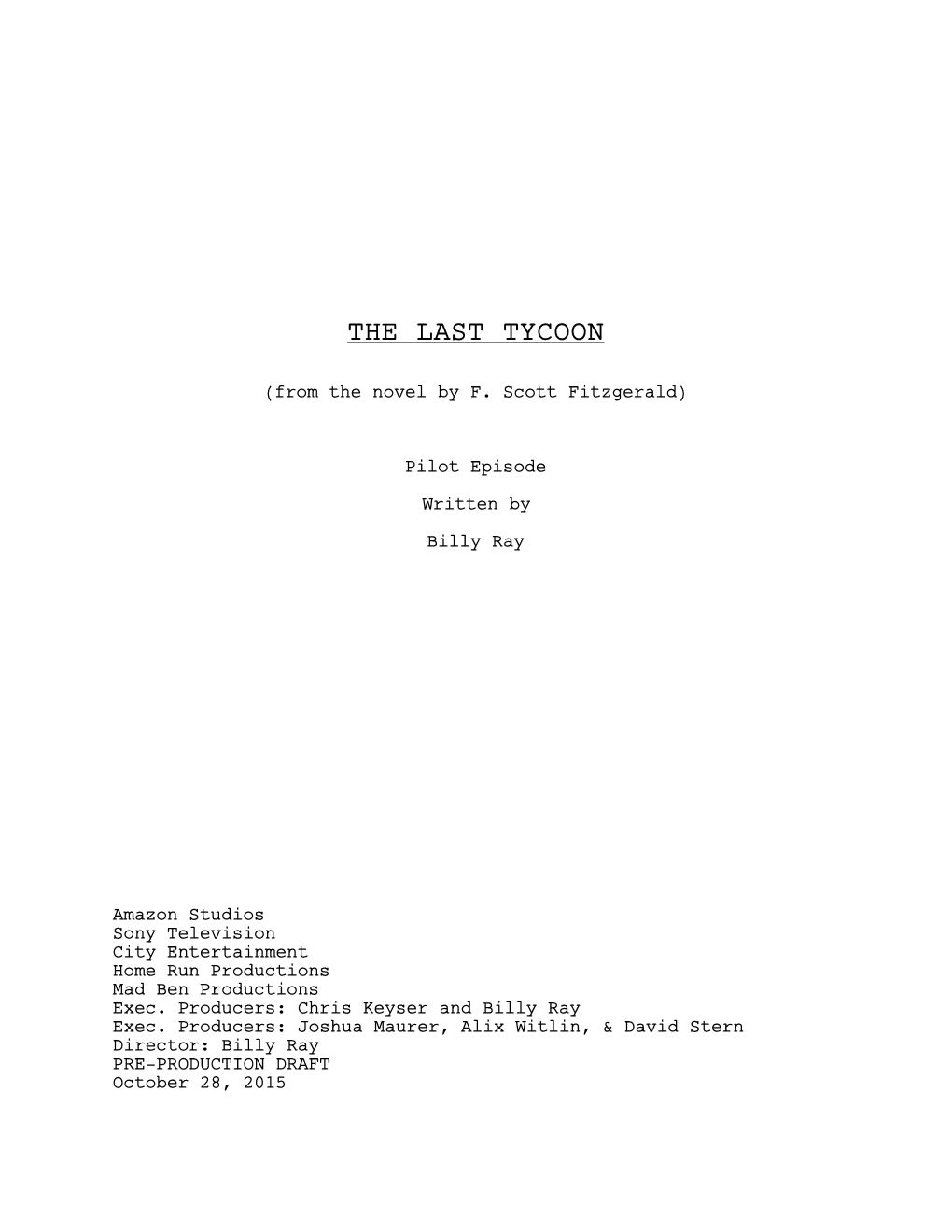 The Last Tycoon