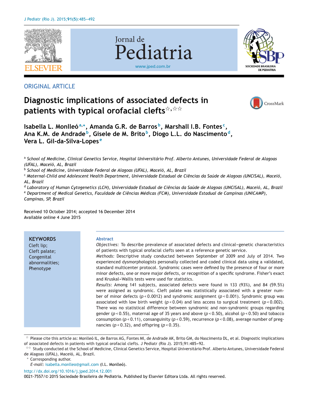 Diagnostic Implications of Associated Defects in Patients with Typical