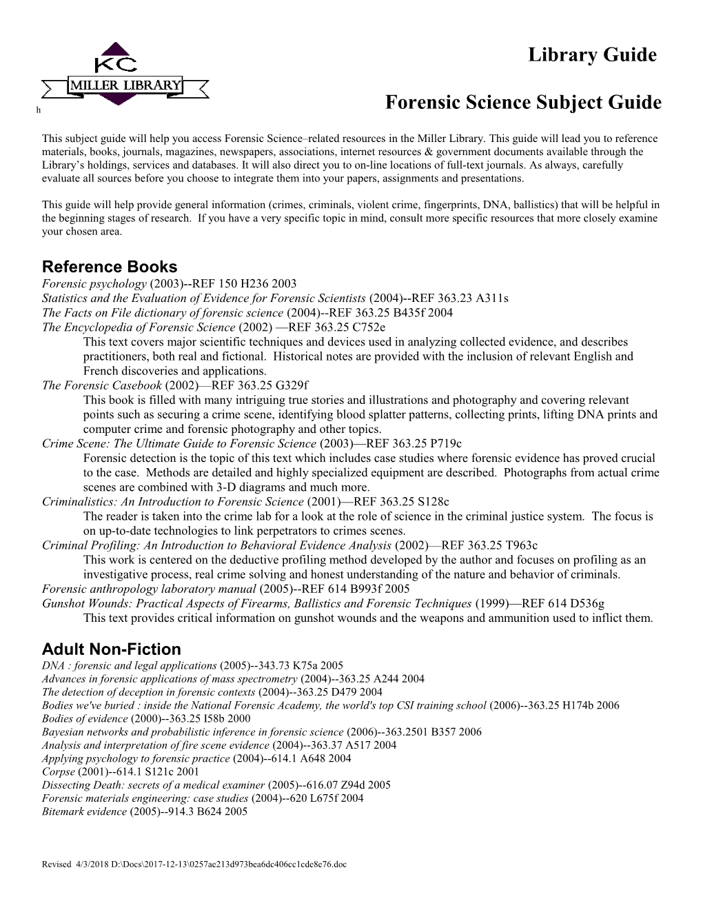 Political Science Subject Guide