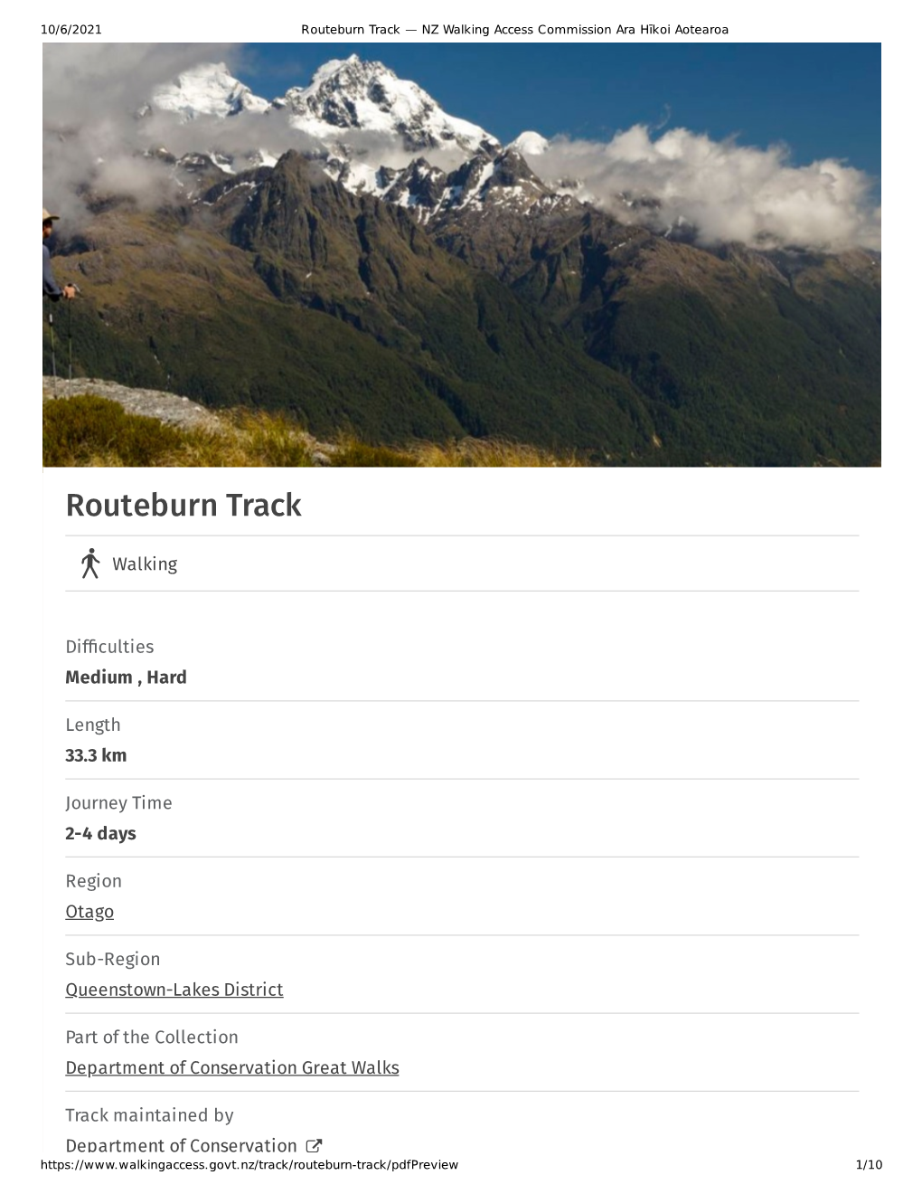 Routeburn Track — NZ Walking Access Commission Ara Hīkoi Aotearoa