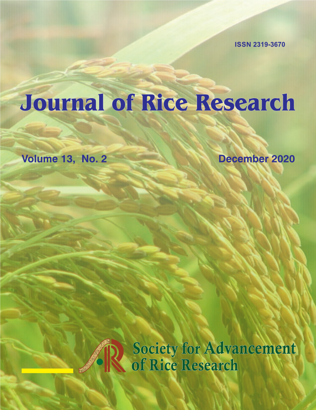 Journal of Rice Research