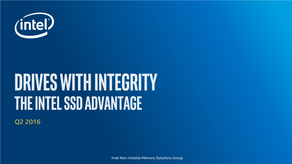 Drives with Integrity Data Center SSD Advantage