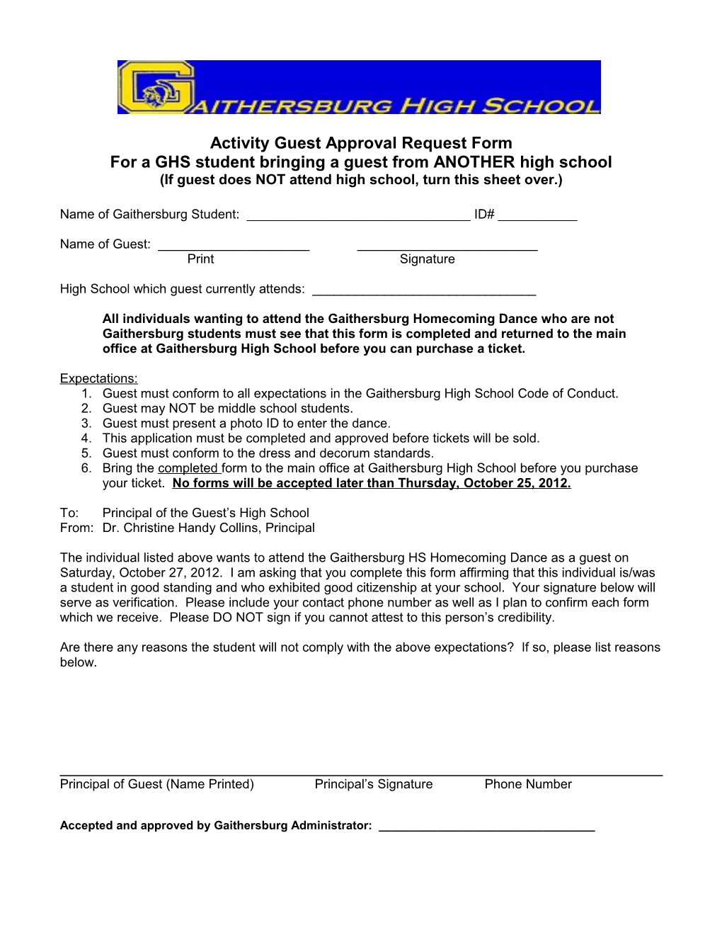 Activity Guest Approval Request Form