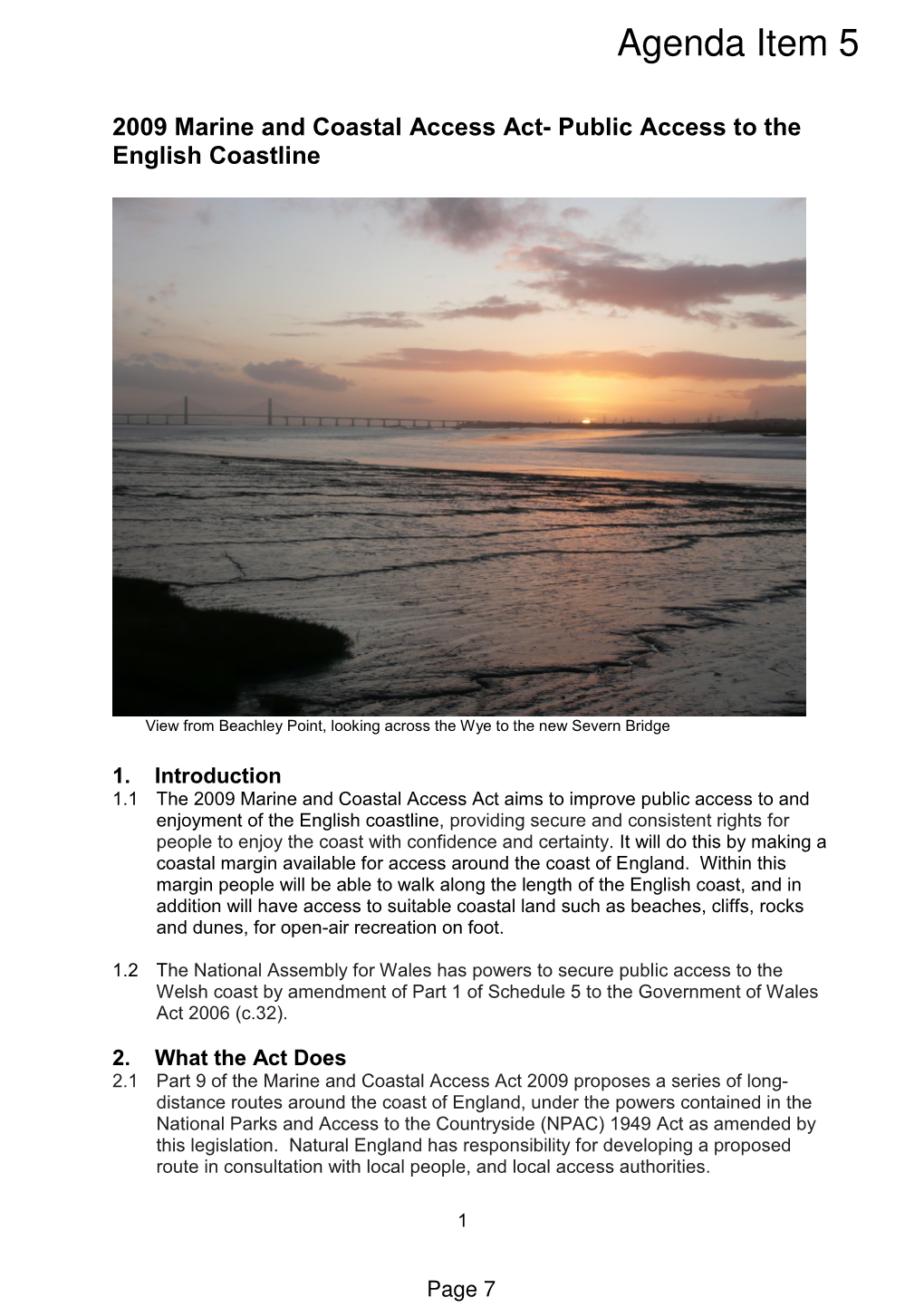 Coastal Access Agenda Item 5