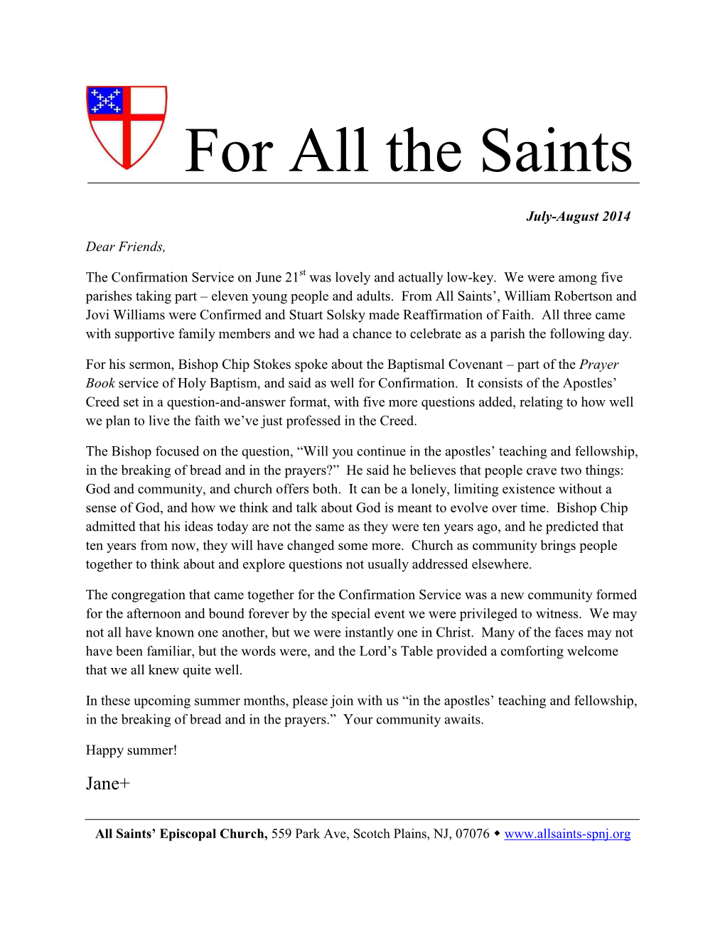 For All the Saints