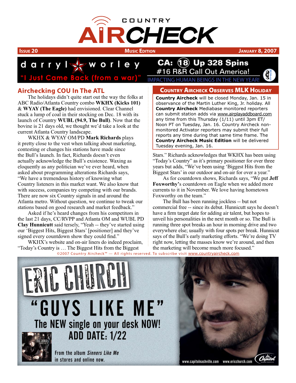Issue 20 Music Edition January 8, 2007