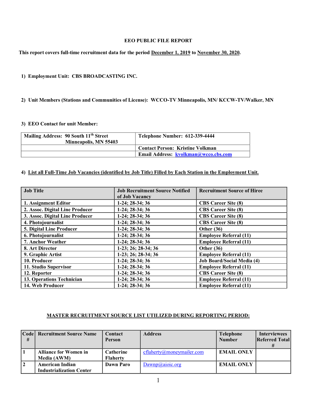 Eeo Public File Report