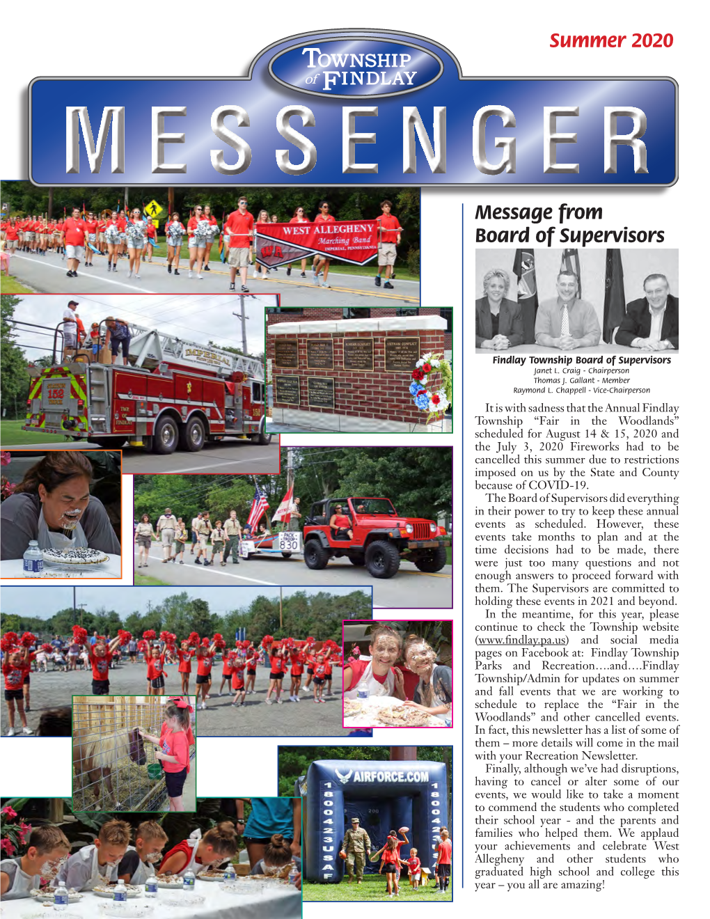 Most Recent Item Findlay Township Messenger-Summer 2020