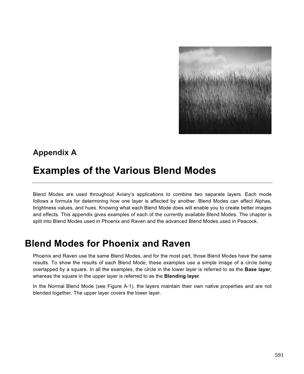 Examples of the Various Blend Modes