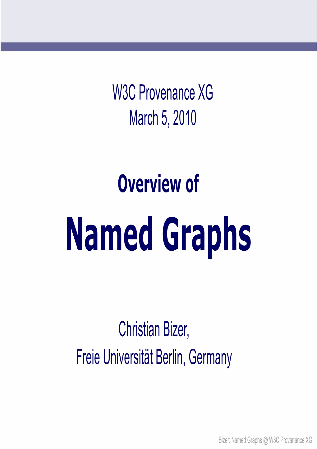 Named Graphs