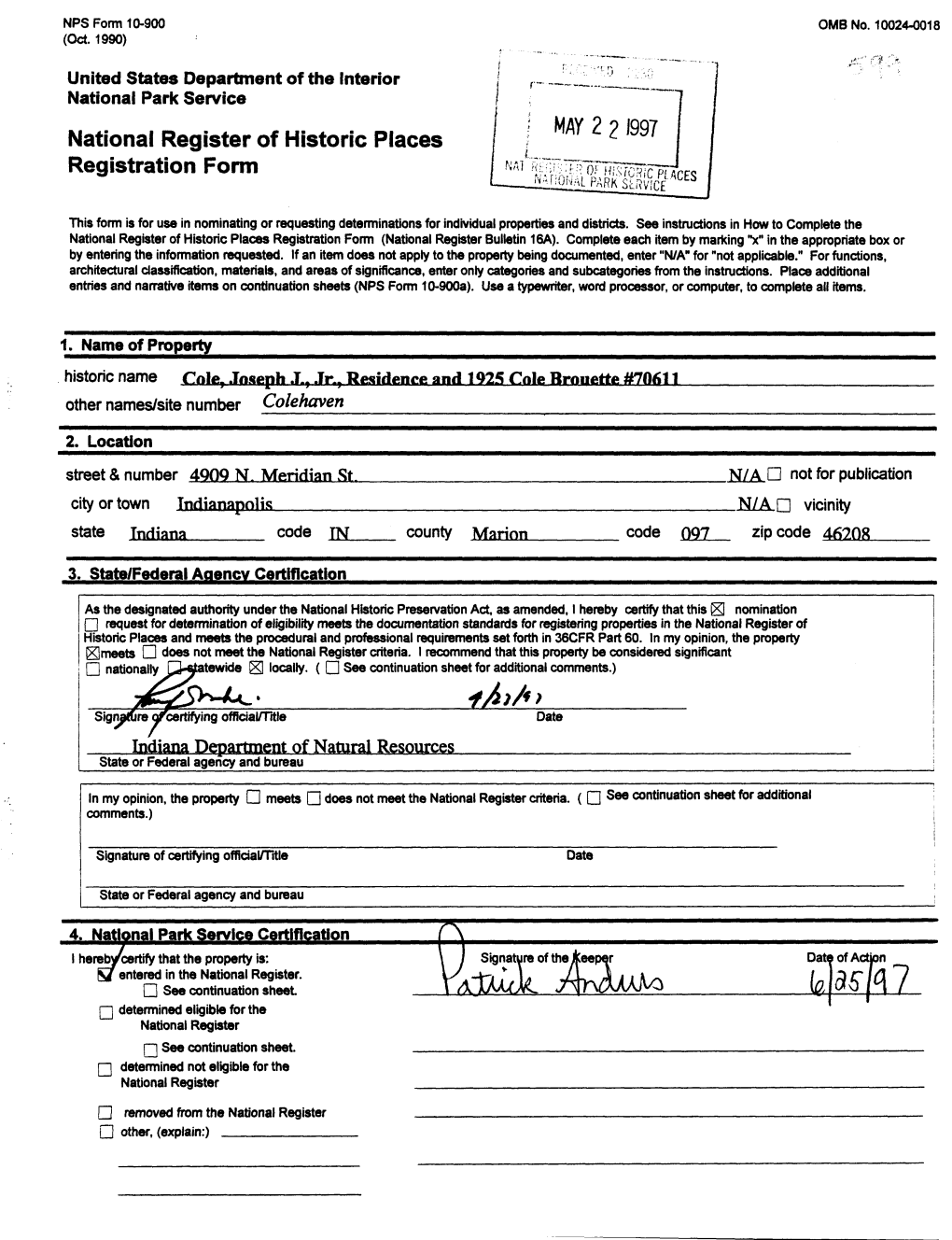 National Register of Historic Places Registration Form (National Register Bulletin 16A)