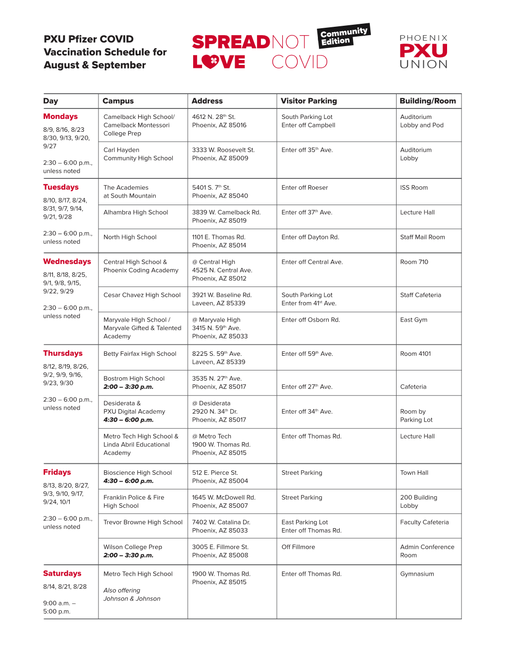 Recurring Vaccination Events