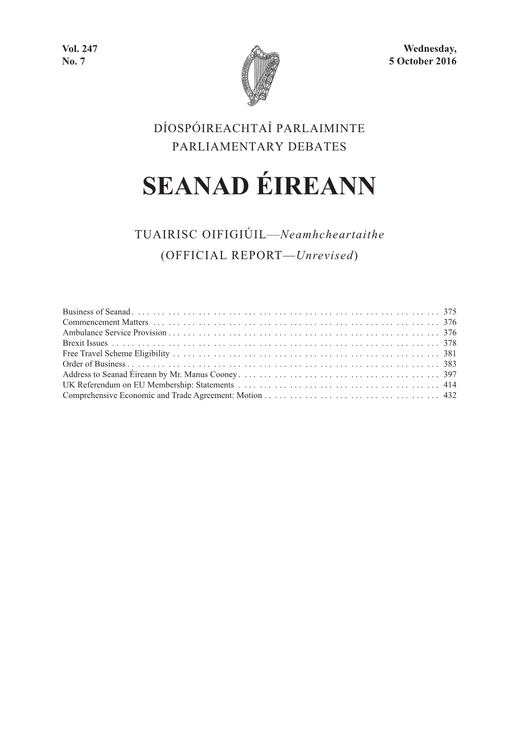 Seanad Éireann