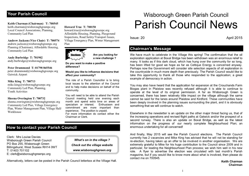 Parish Council News