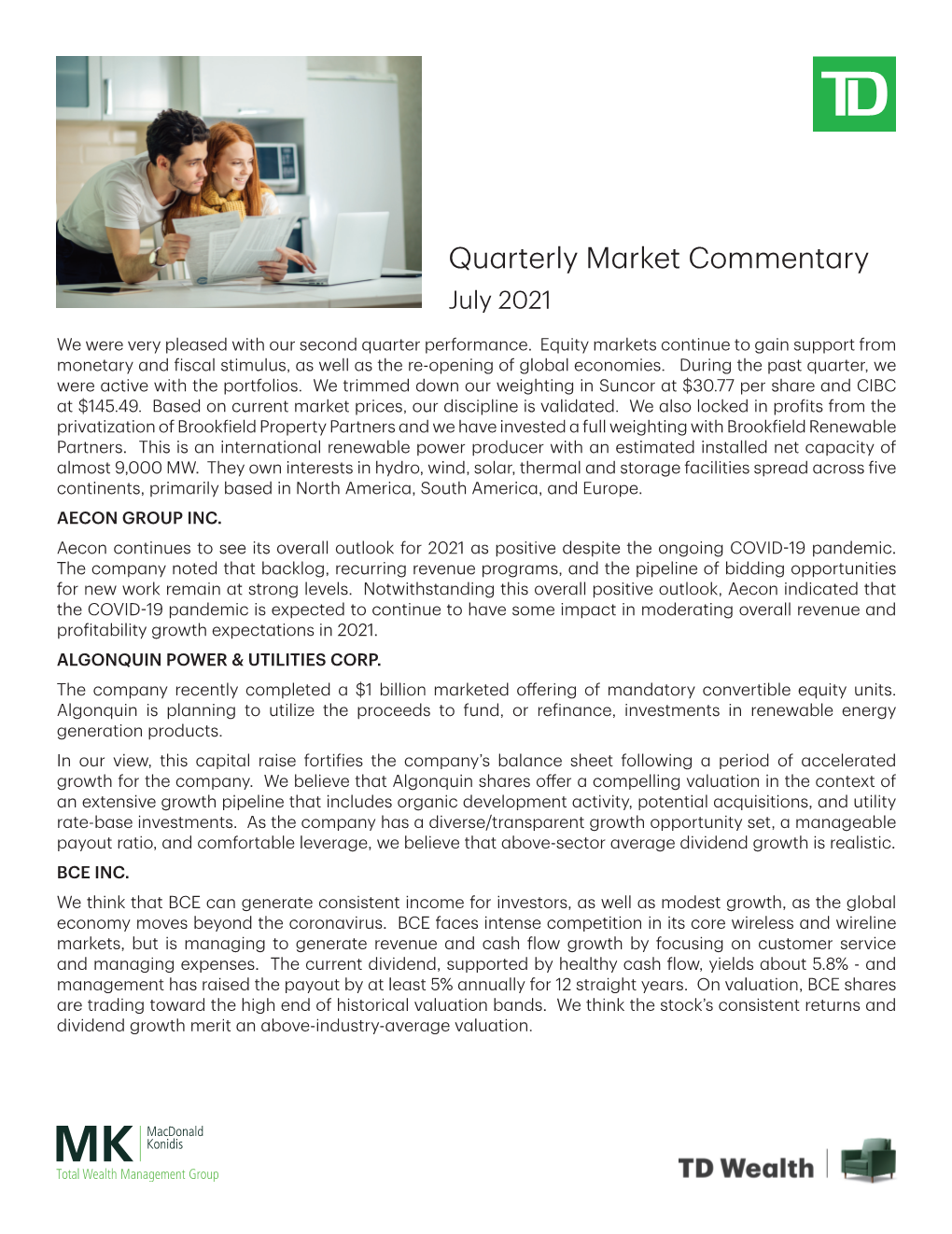 Quarterly Market Commentary July 2021