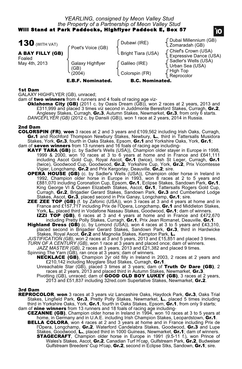 YEARLING, Consigned by Meon Valley Stud the Property of a Partnership of Meon Valley Stud Will Stand at Park Paddocks, Highflyer Paddock E, Box 57