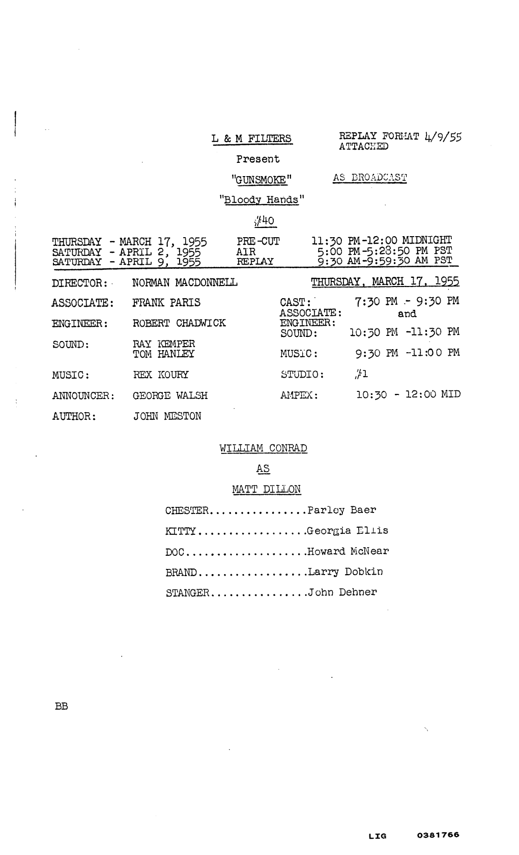 Gunsmoke 1955-04-02 155 Bloody Hands.Pdf